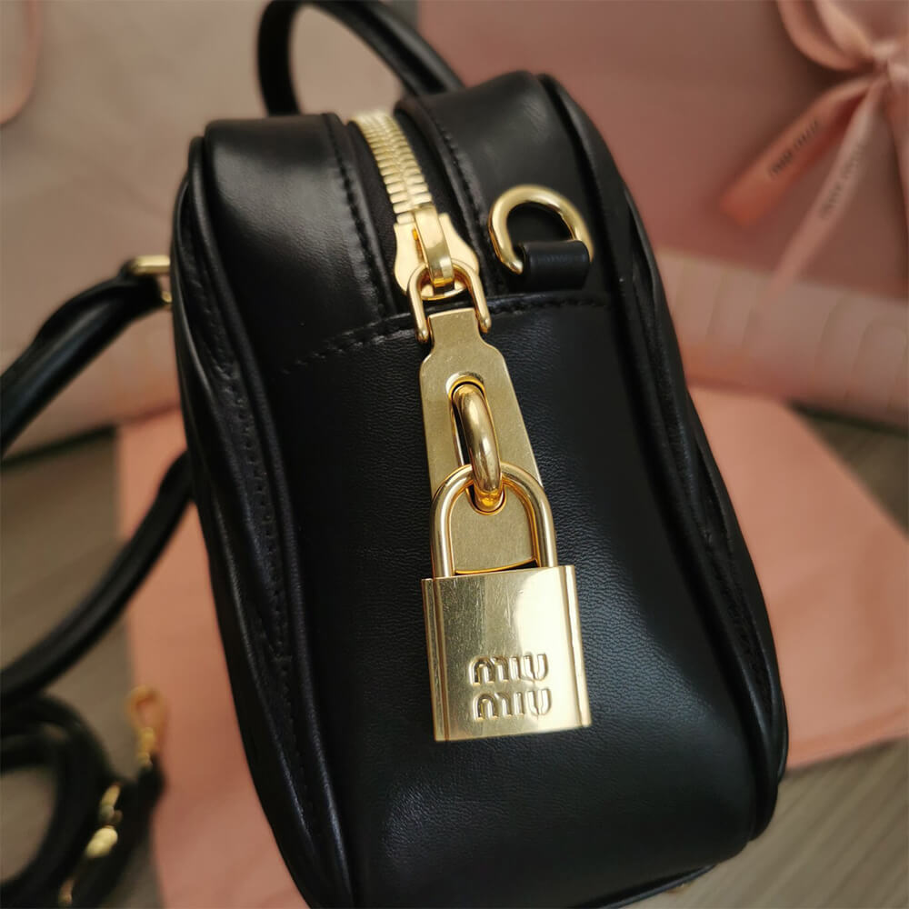 Matelasse nappa leather top-handle bag