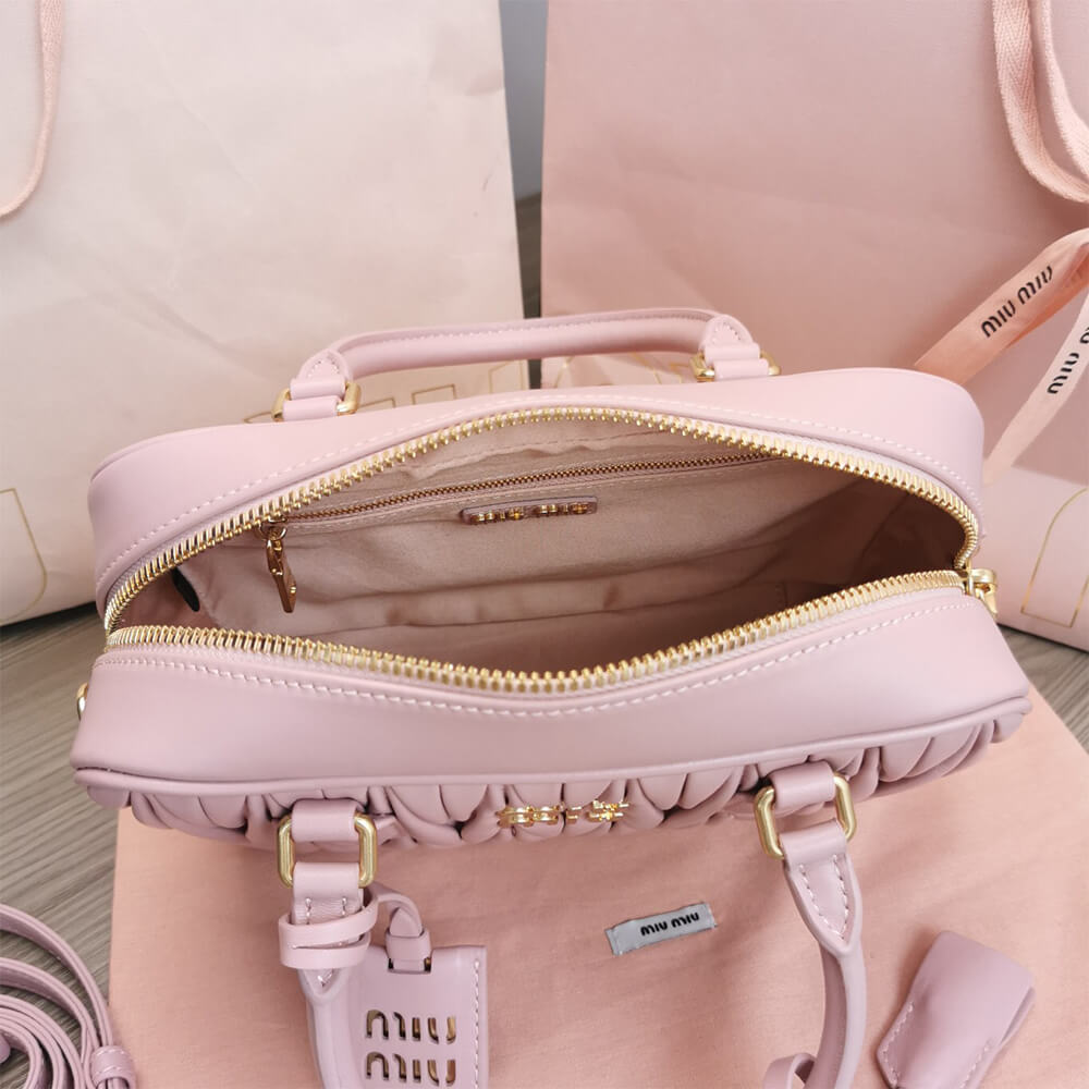 Matelasse nappa leather top-handle bag